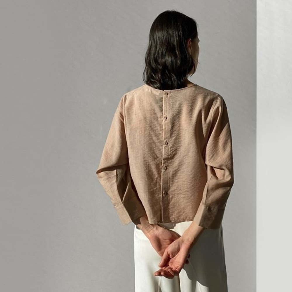 Oak + Fort sheer top - size S
